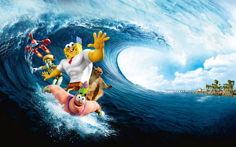 Spongebob Surfing Wave