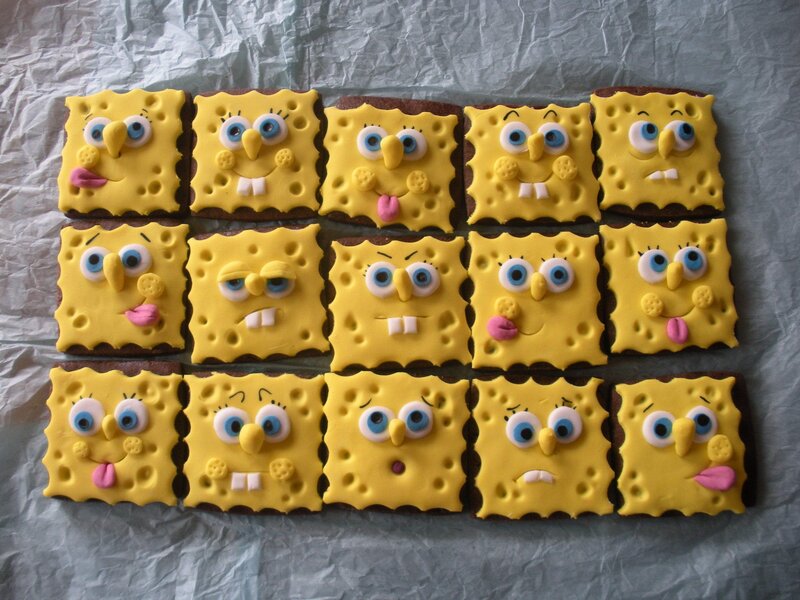 SpongeBob-themed cookies