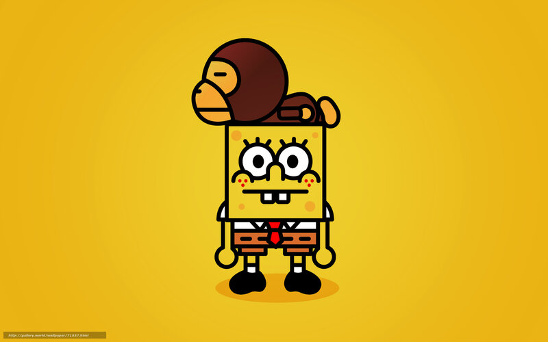 SpongeBob with monkey hat