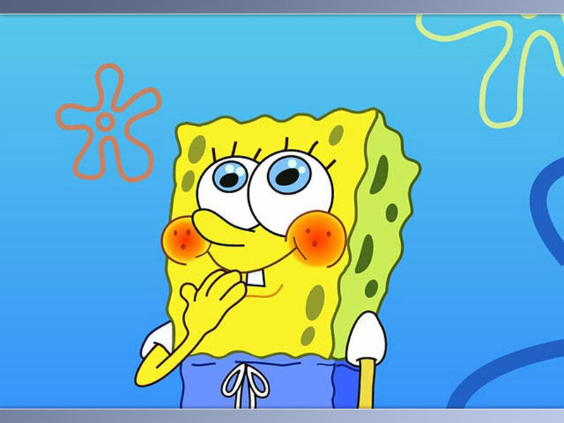 SpongeBob with rosy cheeks