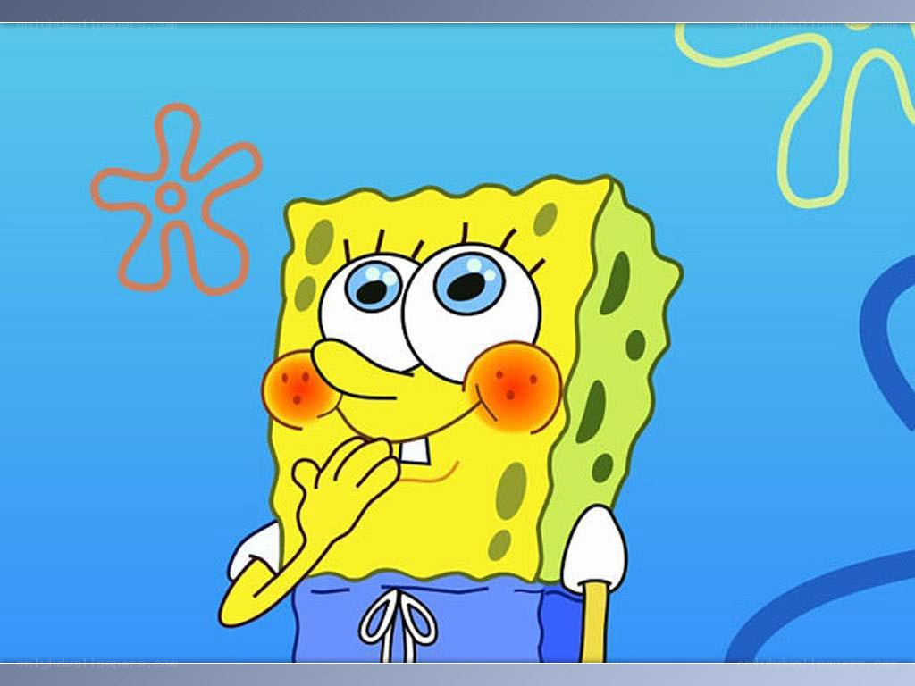 SpongeBob with rosy cheeks