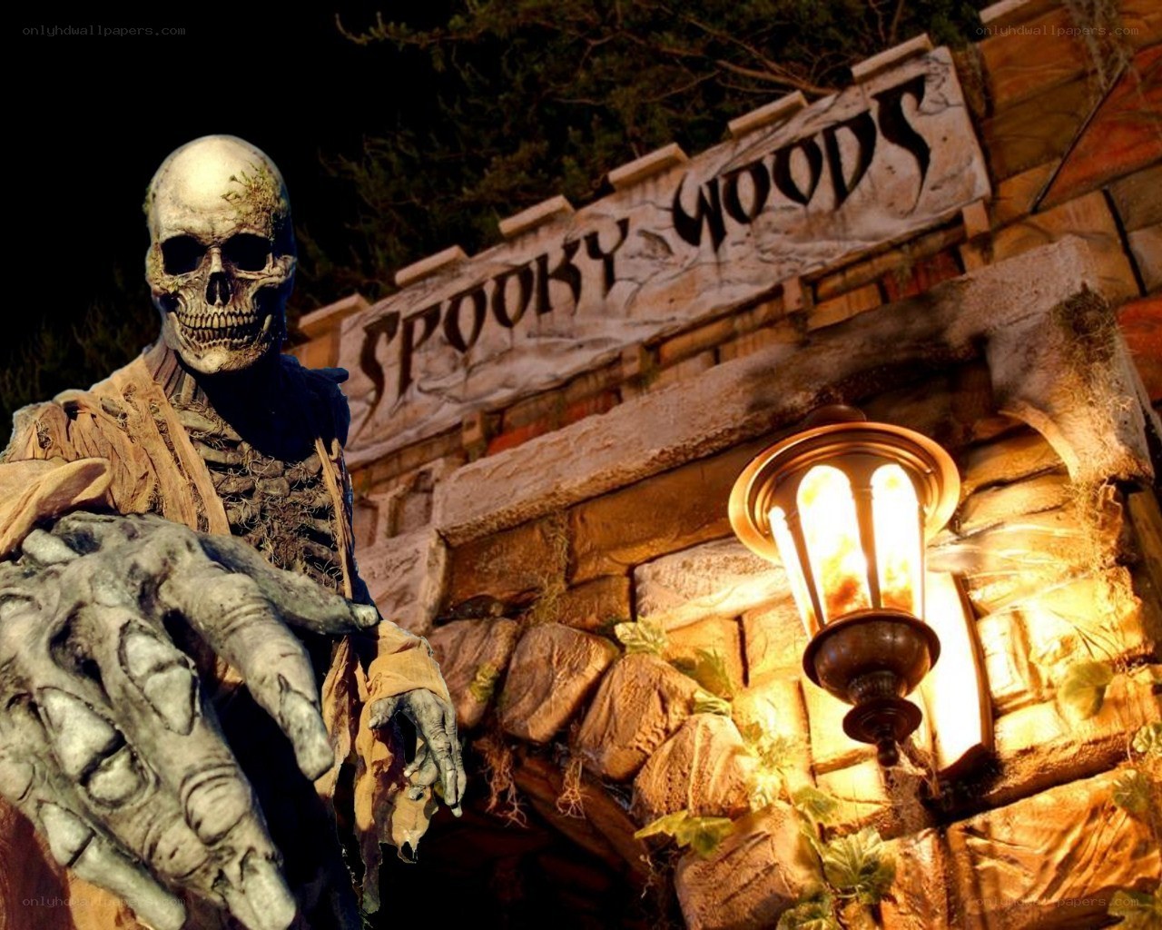 Spooky Woods entrance