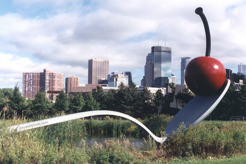Spoon and cherry sculpture