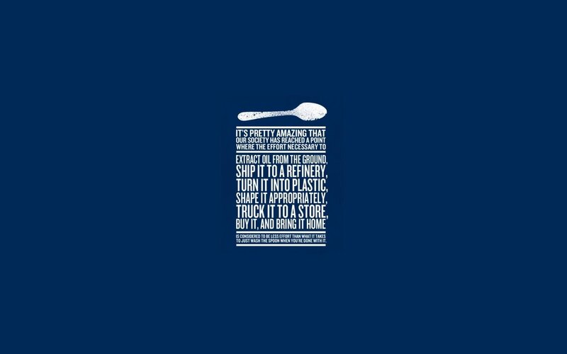 spoon sustainability message