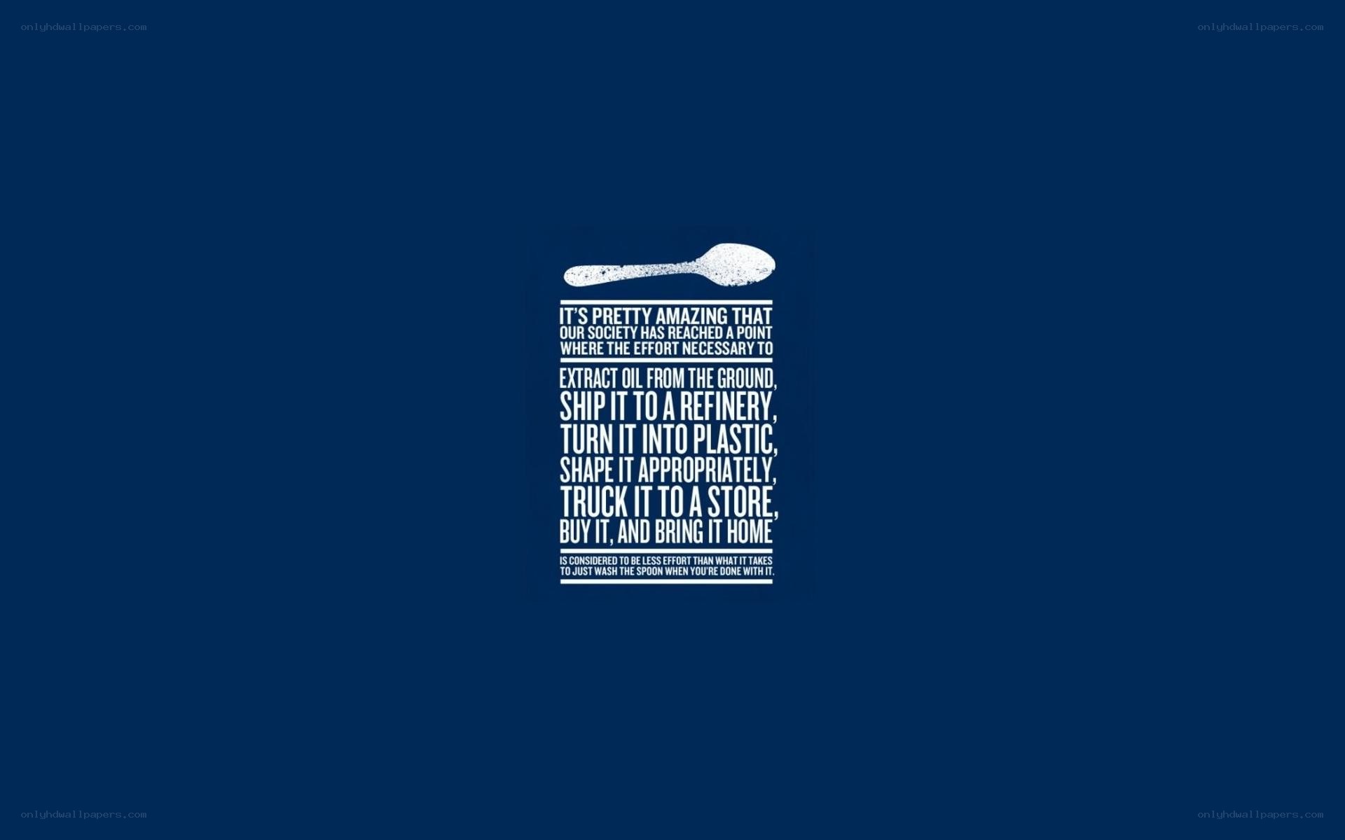 spoon sustainability message