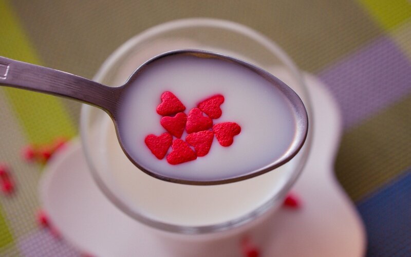 Spoon with Heart Sprinkles