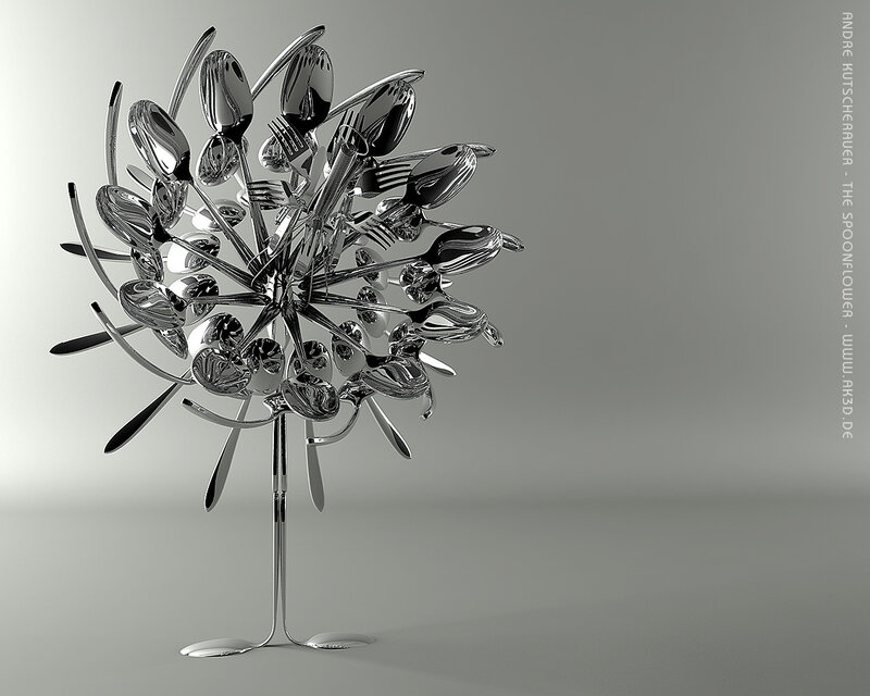 Spoonflower sculpture
