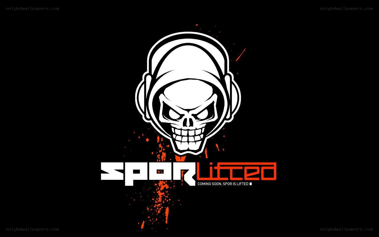 Spor Lifted logo with skull