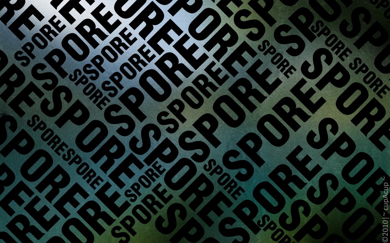 Spore text pattern background