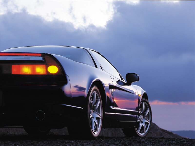 sports car at dusk