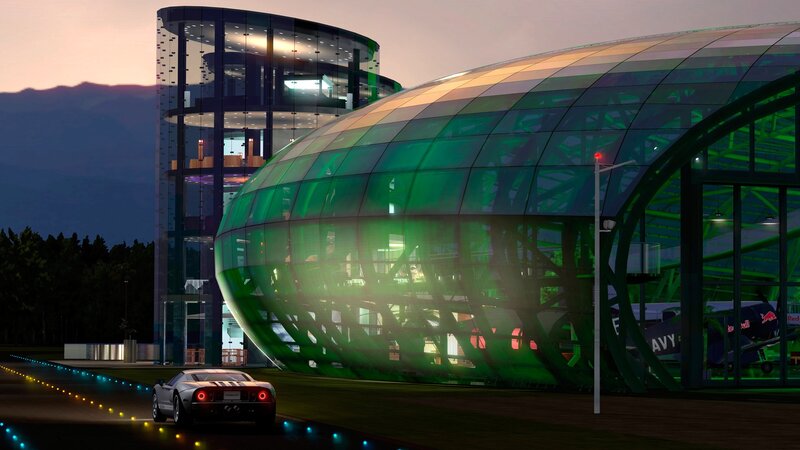 Sports Car at Night — Green
