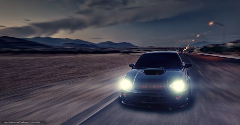 sports car at night on road