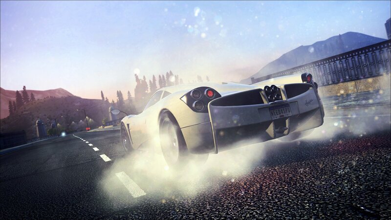 sports car drifting on road
