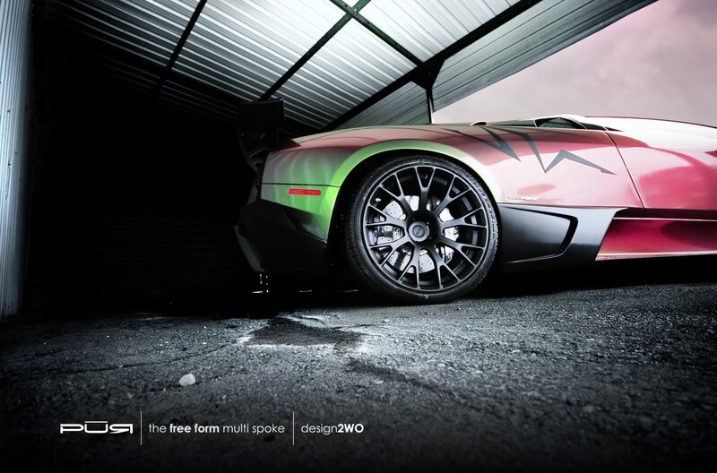 sports car in garage
