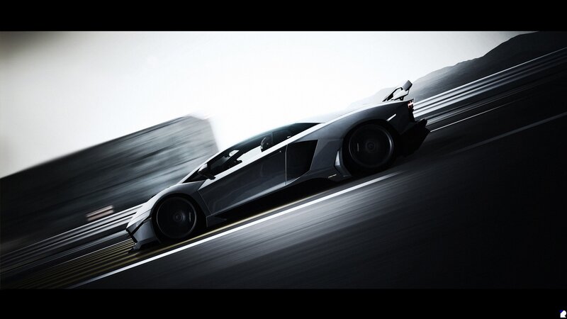 sports car in motion