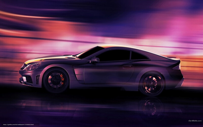 sports car in motion