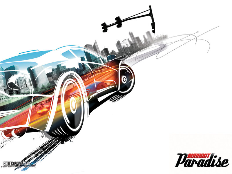 Sports Car in Motion — White, Dynamic, Digital Art, City Skyline, Traffic Light
