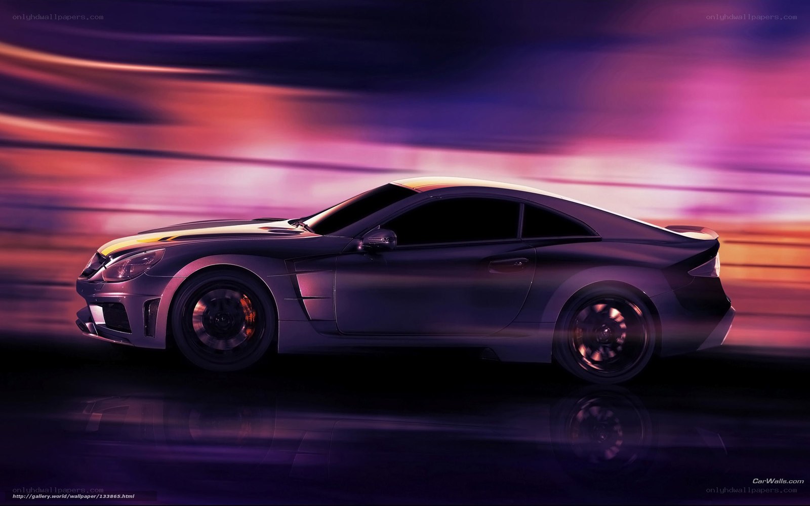 sports car in motion