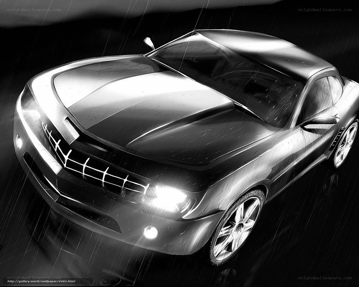 sports car in rain