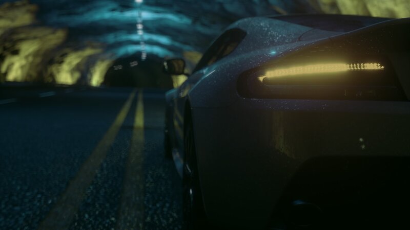Sports Car in Tunnel — Black