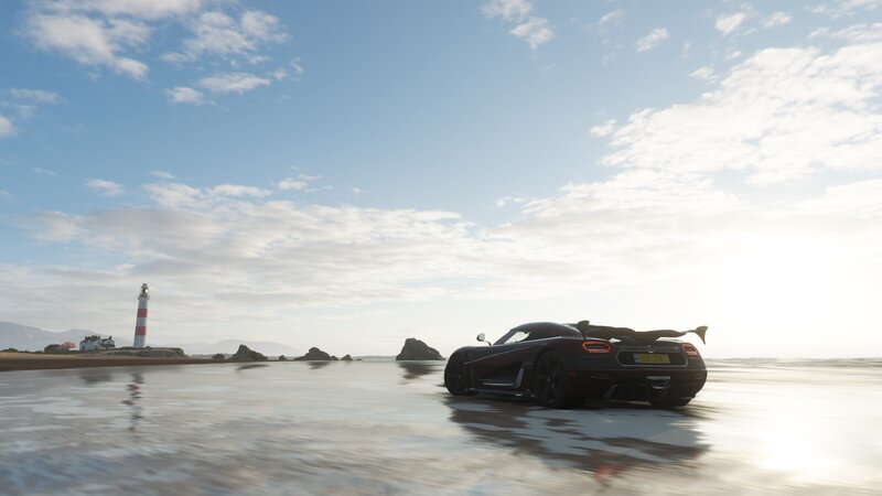 Sports Car on Beach