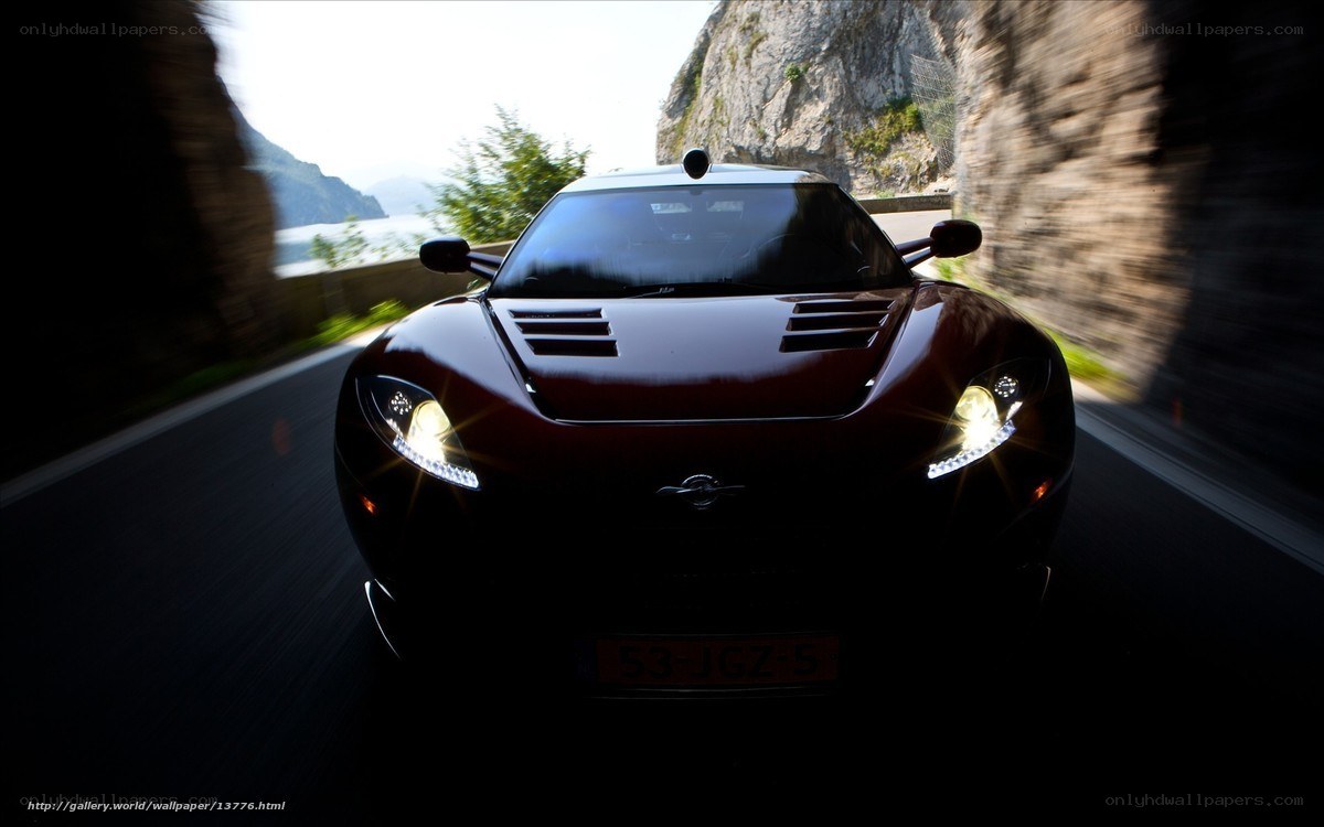 sports car on coastal road