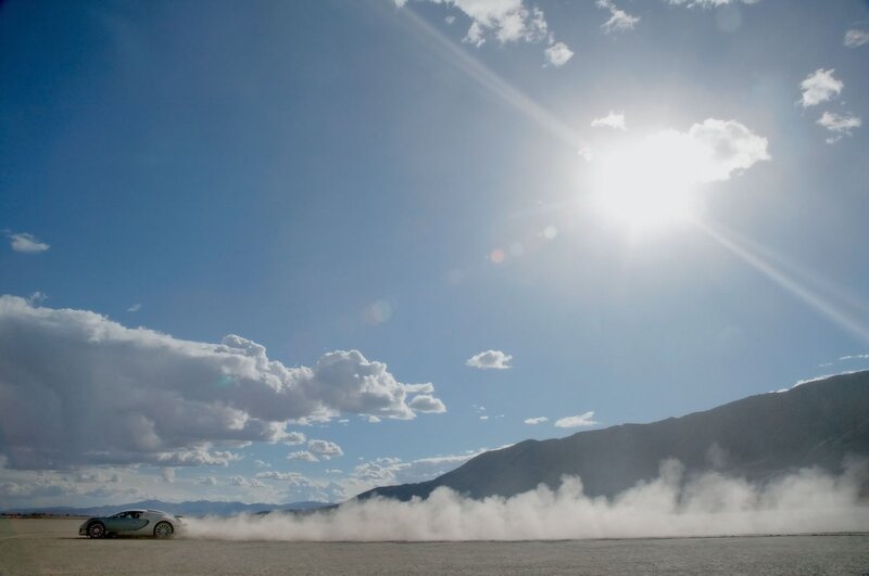 sports car on desert track