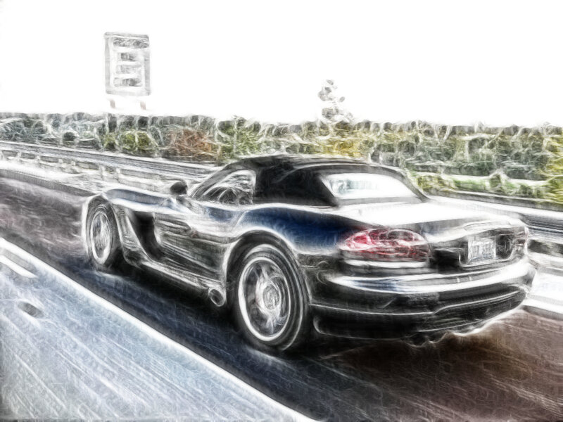 sports car on highway