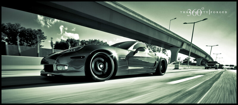 sports car on highway underpass