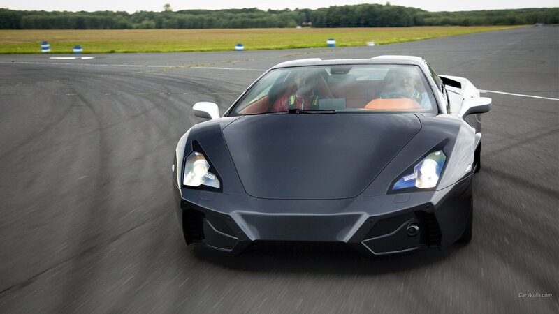 sports car on racetrack
