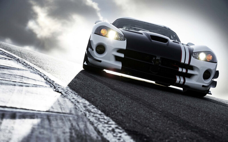 sports car on racetrack