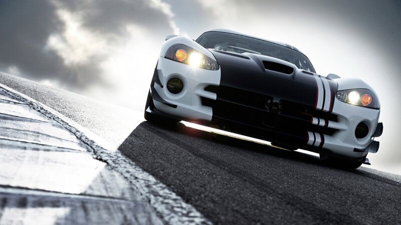 sports car on racetrack