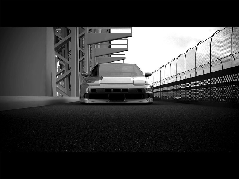 sports car on racetrack