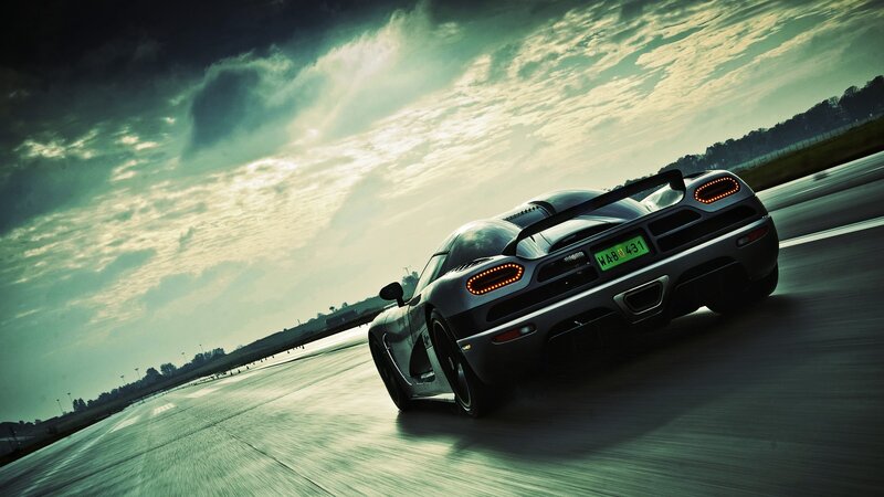 sports car on racetrack