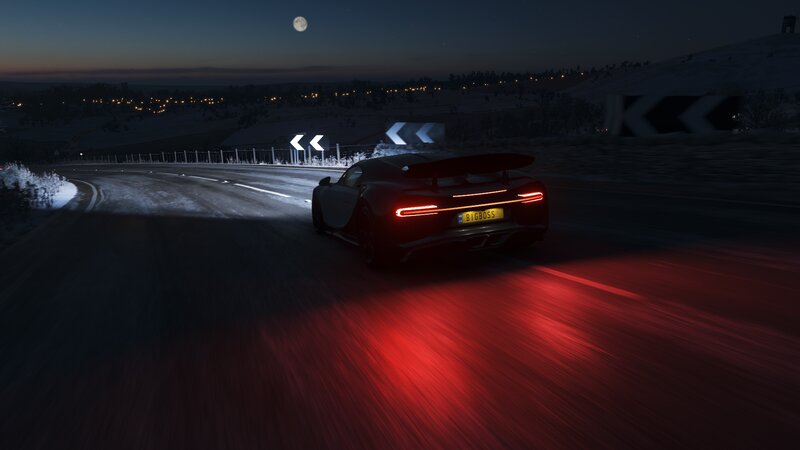Sports Car on Road — Black
