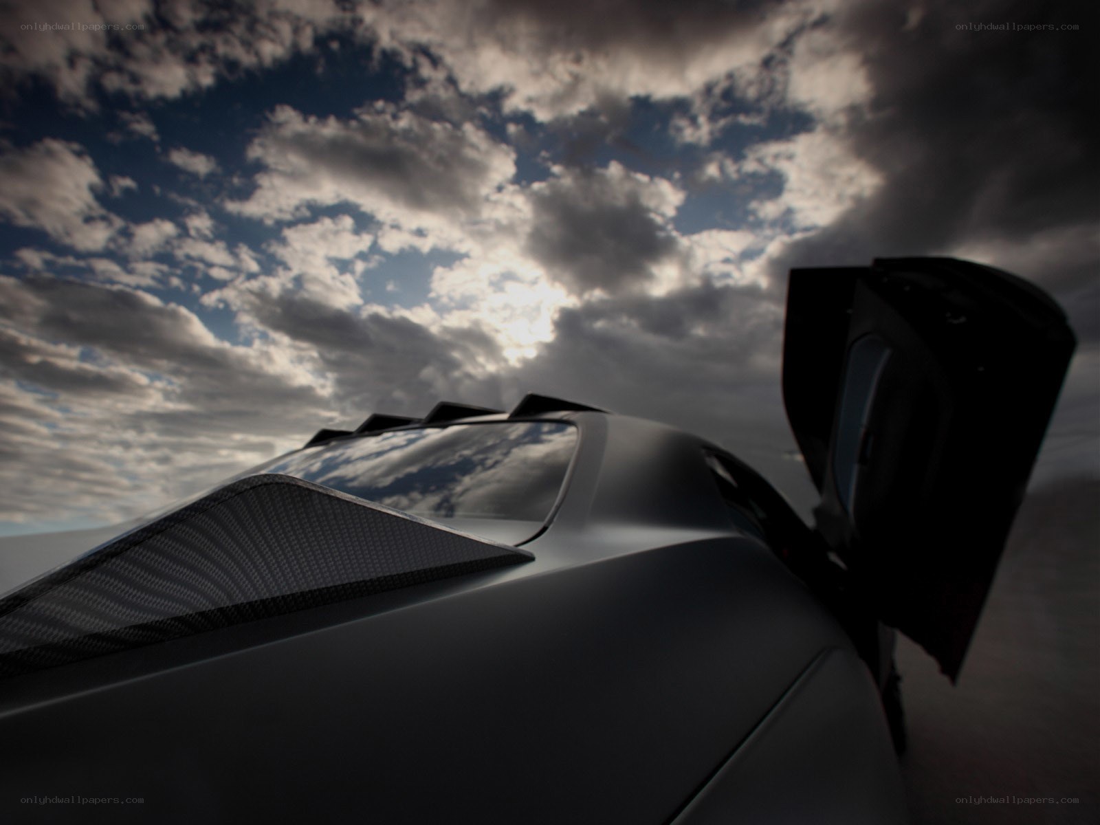 sports car with open door