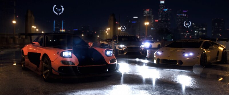 Sports Cars at Night — Black, Dramatic, 3d Render