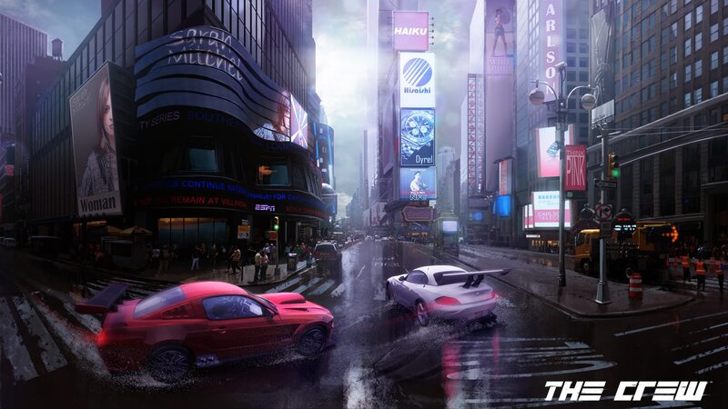 Sports Cars in City — Red