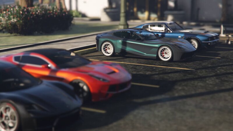 Sports Cars in Parking Lot
