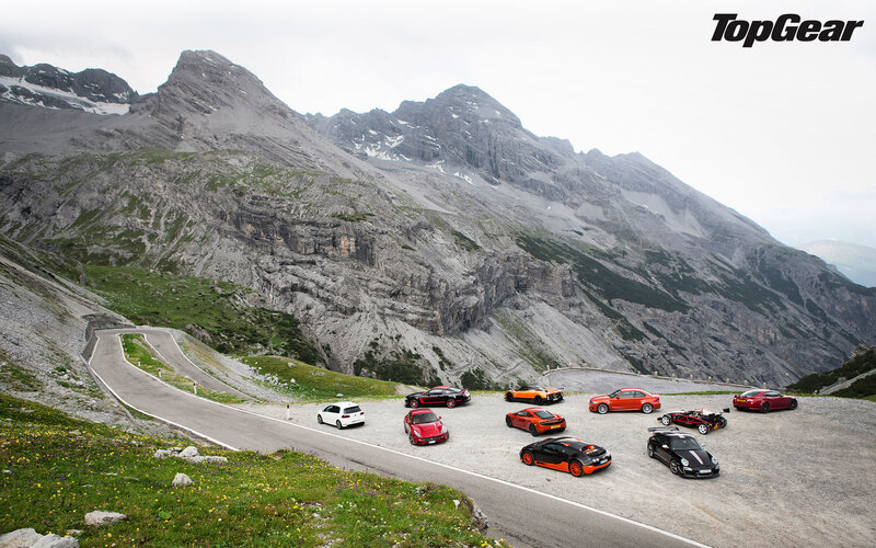 Sports Cars on Mountain Road — Gray