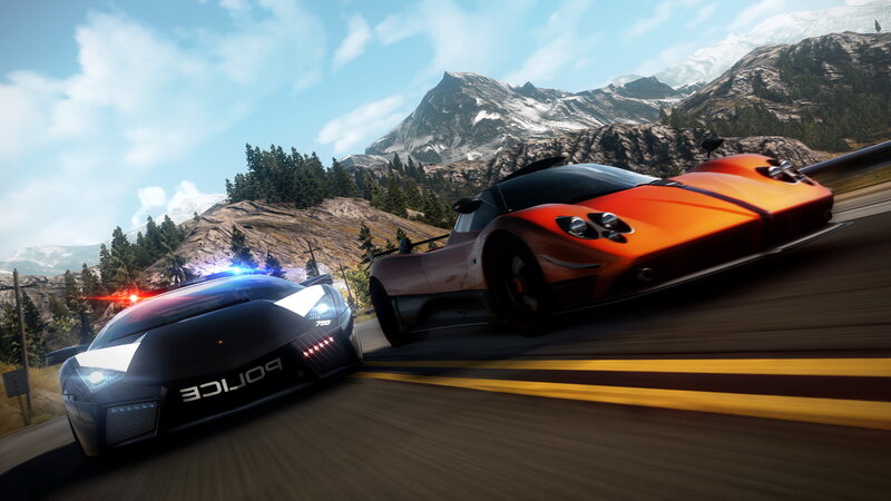 Sports Cars on Mountain Road — Orange