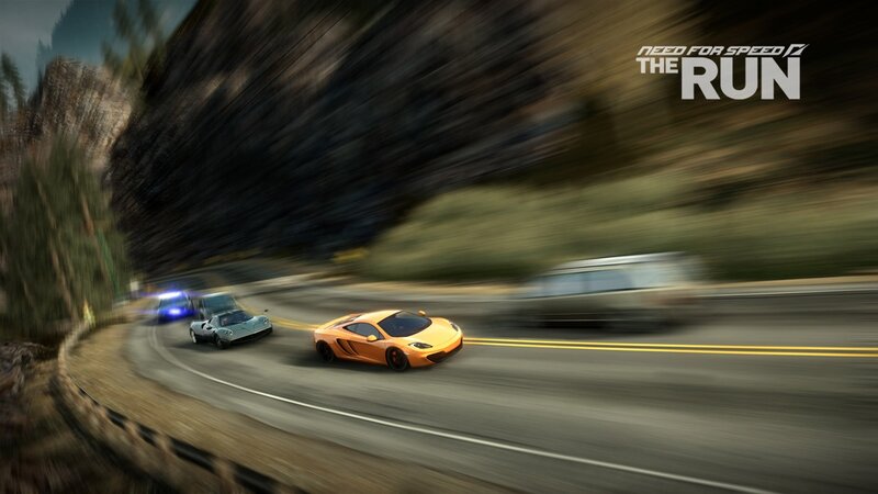 Sports Cars on Road — Orange, Dynamic, Night