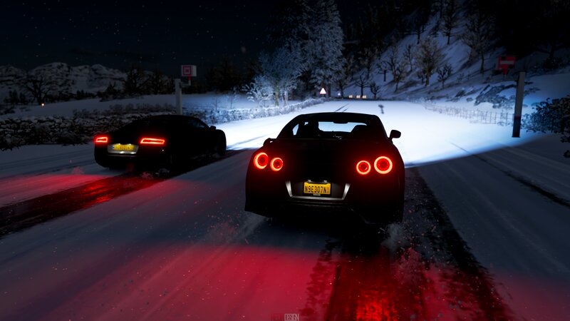 Sports Cars on Snow