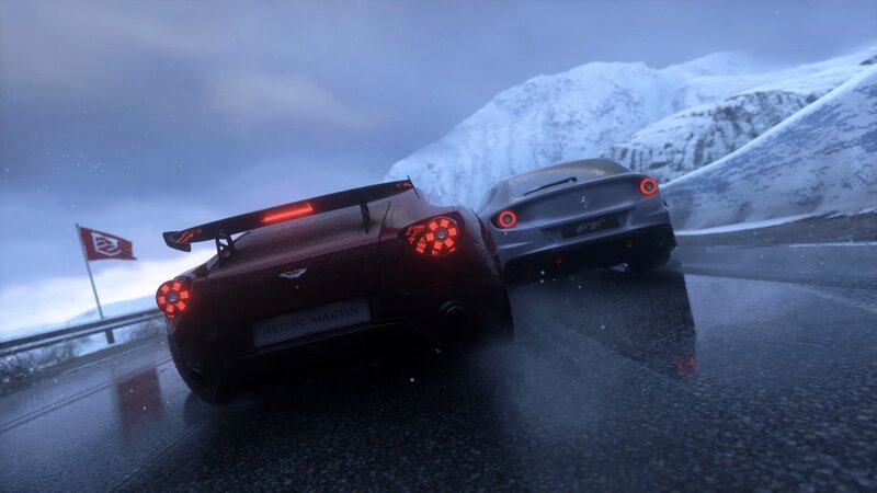 Sports Cars on Wet Road