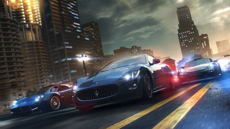 Sports Cars Racing — Blue, Dramatic