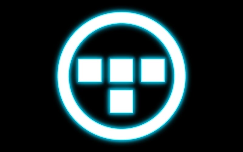 Spotify logo glowing blue