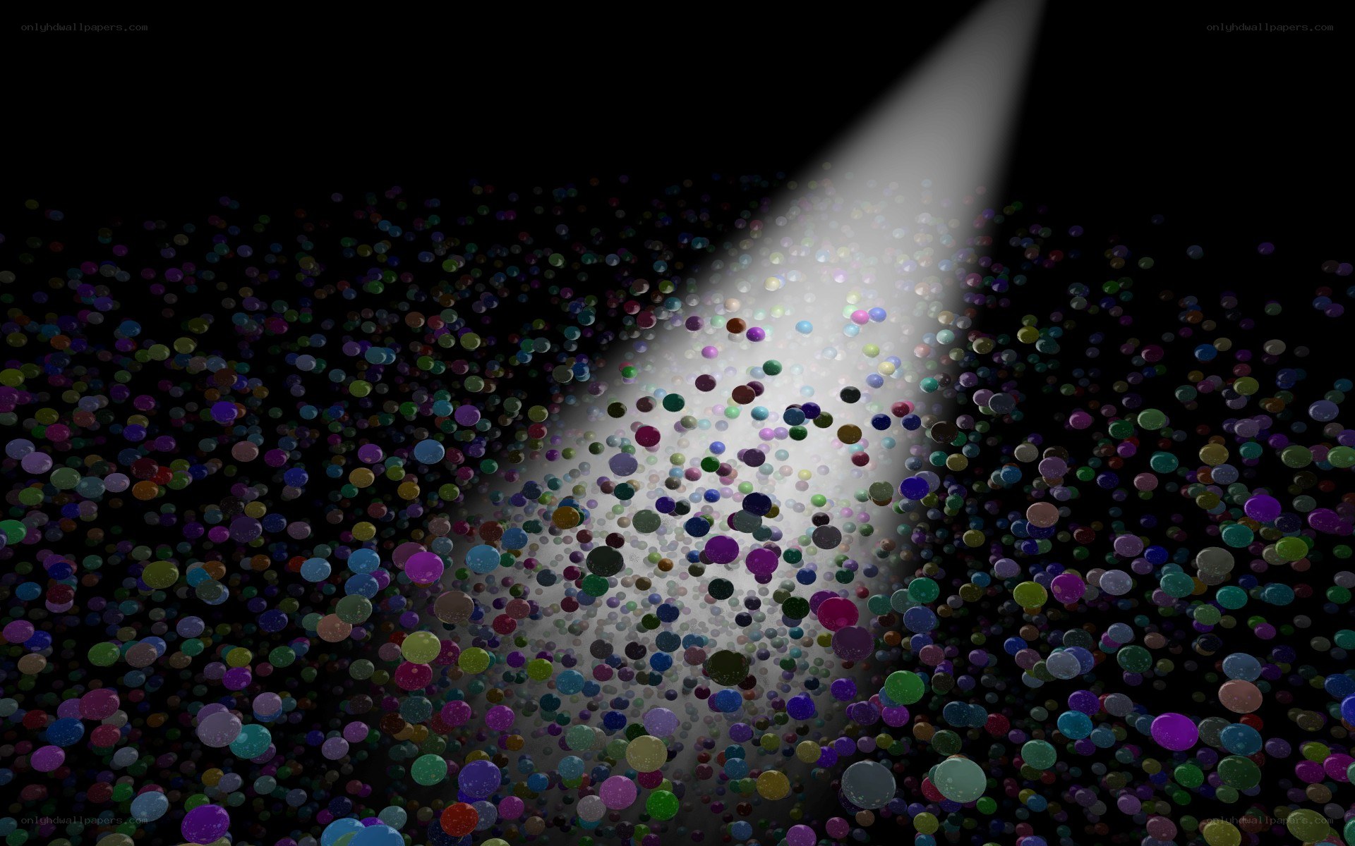 Spotlight on colorful particles