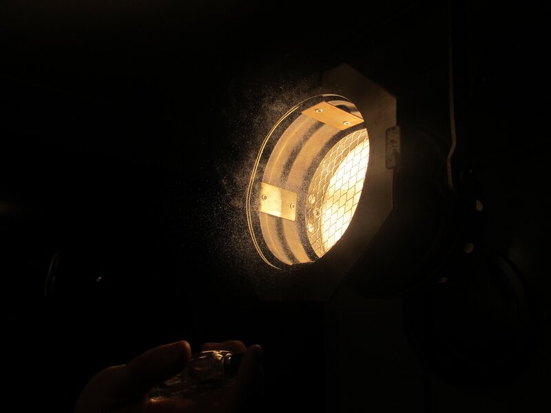 spotlight with dust particles