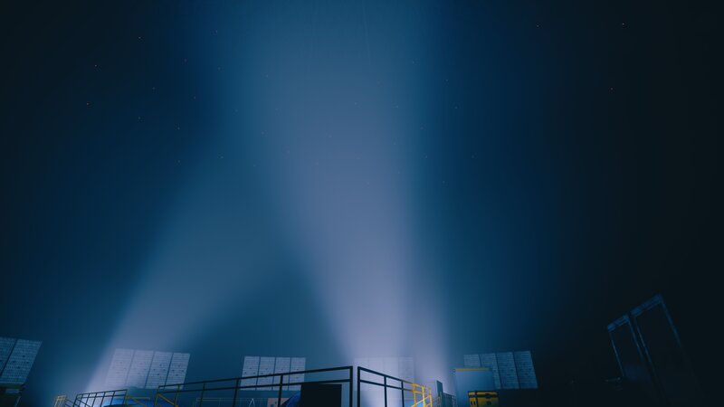 Spotlights in Dark Room