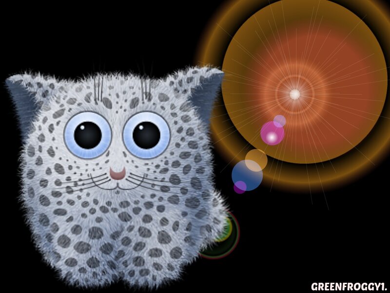 Spotted Cat with Big Eyes
